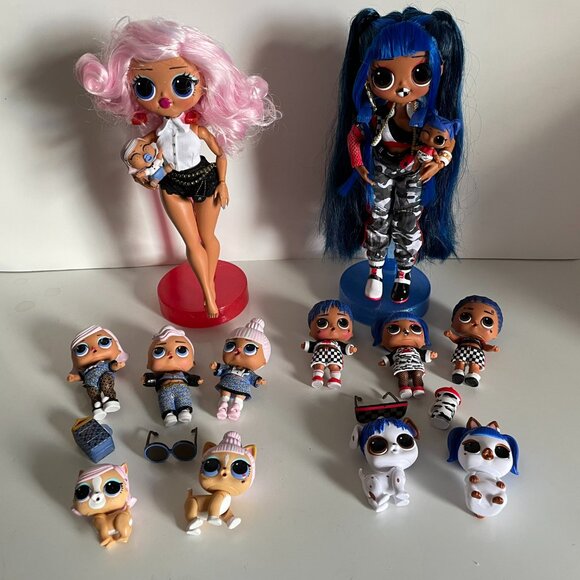 OMG Uptown Girl Family Downtown BB Family LOL with Pets and Babies - 14 dolls - Picture 1 of 14